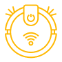 Mask group (5) Smart vacuum cleaner icon with Wi-Fi symbol.