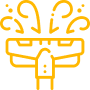 Mask group Vacuum icon with yellow outline on black.